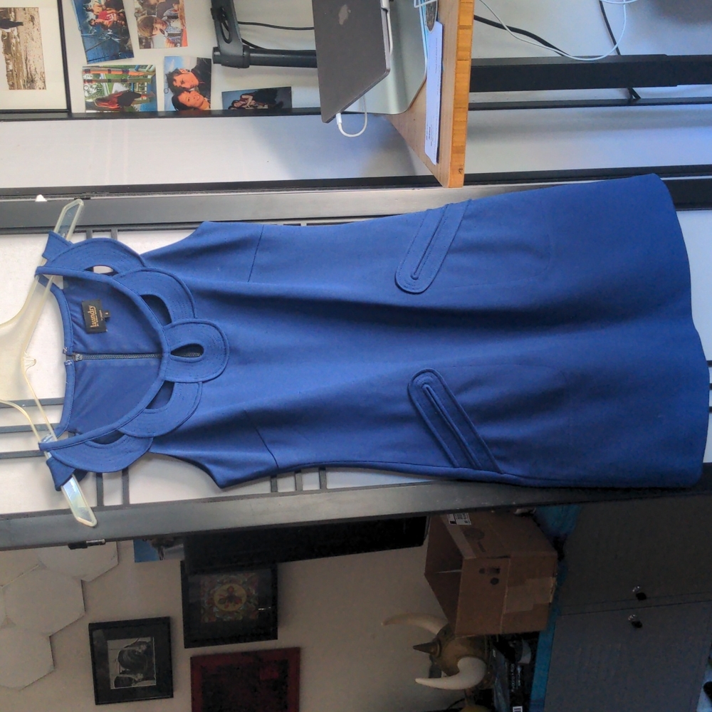 Laundry blue dress with fancy collar